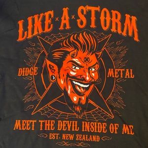 Band Tee Like a Storm Meet The Devil Inside Me size small